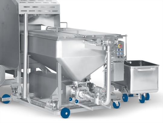 Conveying pump with hopper