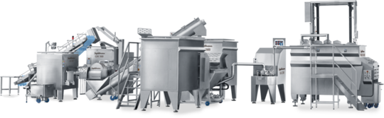 Production Line for boiled sausage and other emulsions