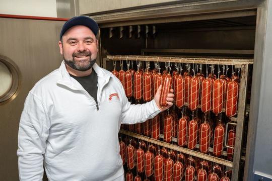 András Nagy and one of his countless products